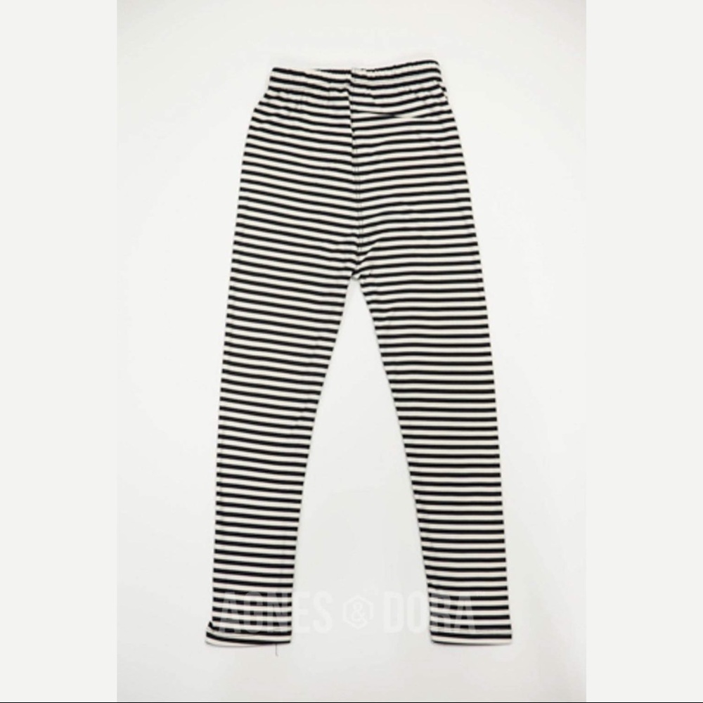 Agnes & Dora Kids Leggings Thin Black/White Lines